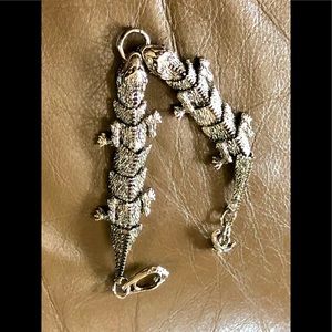 Alligator Bracelet 10.75” Men’s Heavy,Shiny,EUC